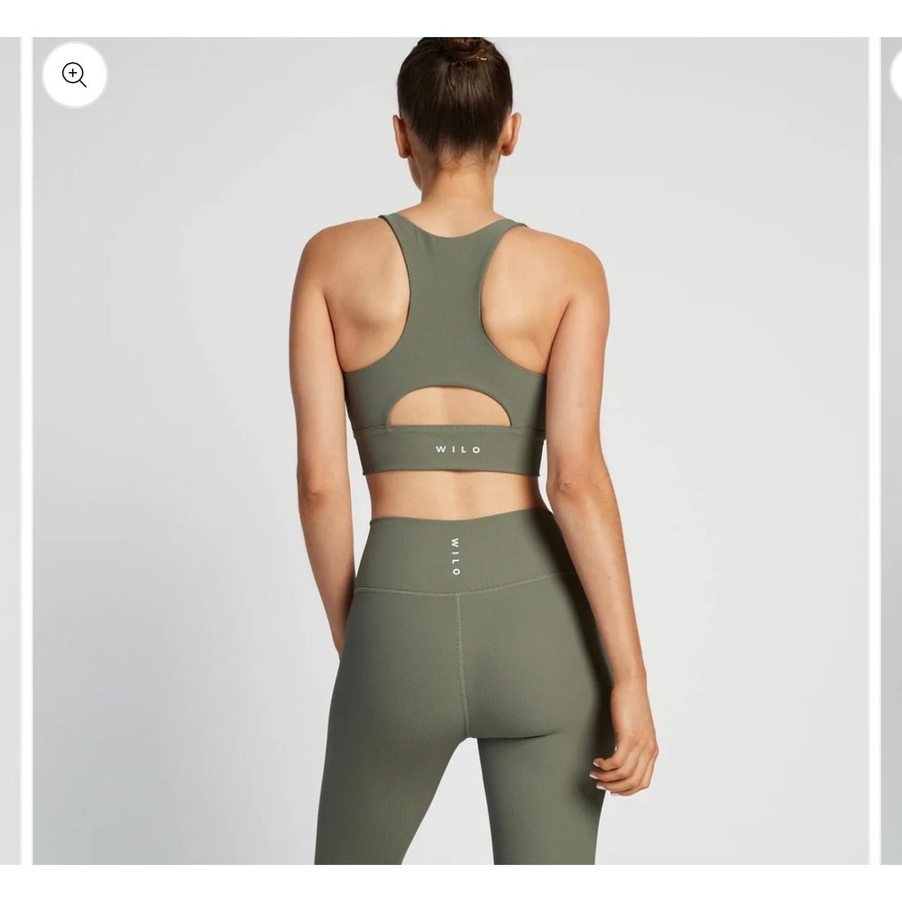 Wilo The Label Base Ribbed Longline Racerback Sports Bra Athleisure Yoga Workout